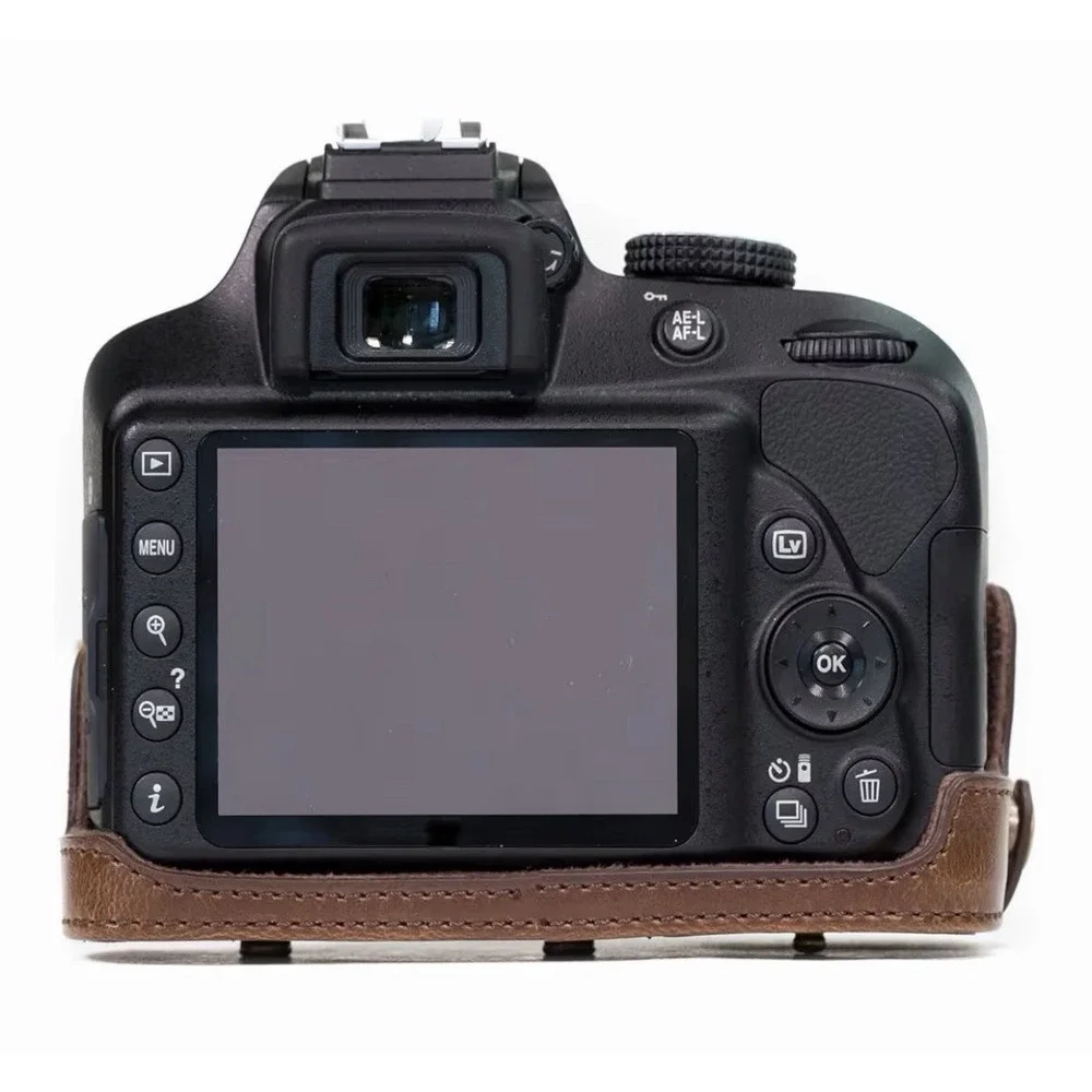 MegaGear Nikon D3500 Ever Ready Leather Camera Case and Strap